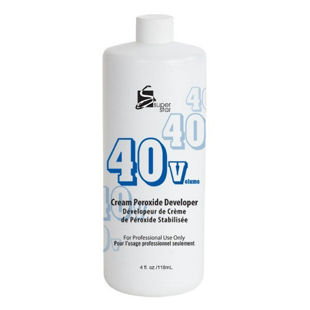 Super Star Cream Peroxide Developer 40 Volume, Hair Color Developer, 4 Oz